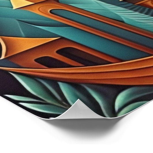 Modernes Abstraktes Design Kubismus Surrealismus 4 Poster (Ecke)