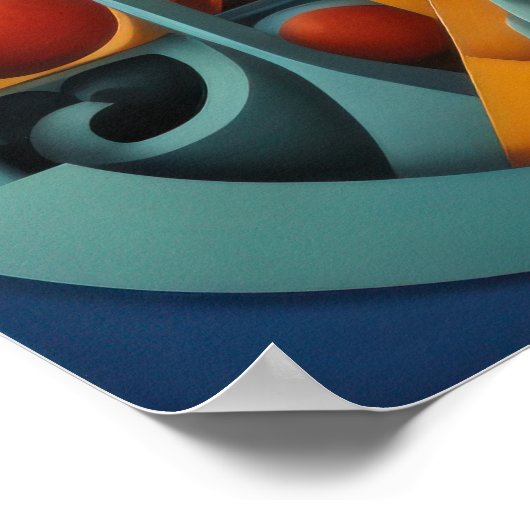 Modernes Abstraktes Design Kubismus Surrealismus 4 Poster (Ecke)