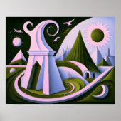 Modernes Abstraktes Design Kubismus Surrealismus 4 Poster (Vorne)