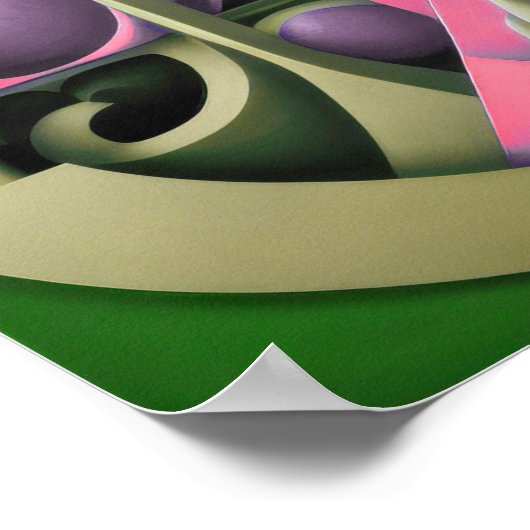 Modernes Abstraktes Design Kubismus Surrealismus 4 Poster (Ecke)