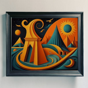 Modernes Abstraktes Design Kubismus Surrealismus 4 Poster