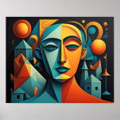 Modernes Abstraktes Design Kubismus Surrealismus 4 Poster (Vorne)