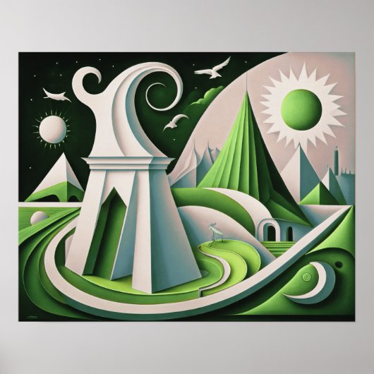 Modernes Abstraktes Design Kubismus Surrealismus 4 Poster (Vorne)