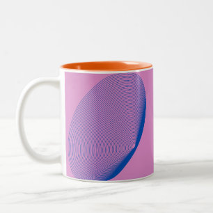 modernes abstraktes Design, minimalistisch Zweifarbige Tasse