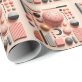 Modernes abstraktes Design mit fett geometrischer Geschenkpapier (Rolleneckpunkt)