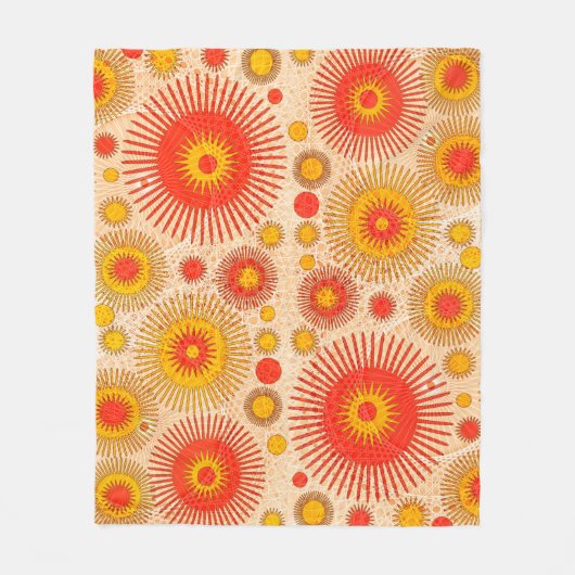 Modernes abstraktes Design mit floralen und Fleecedecke (Vorderseite)