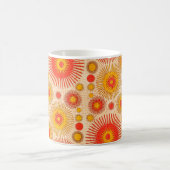 Modernes abstraktes Design mit floralen und Kaffeetasse (Mittel)