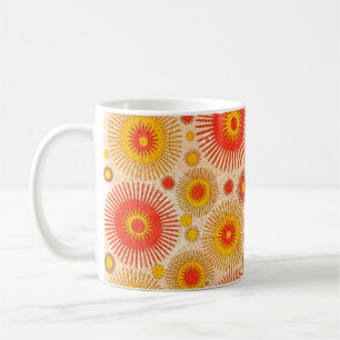 Modernes abstraktes Design mit floralen und  Kaffeetasse