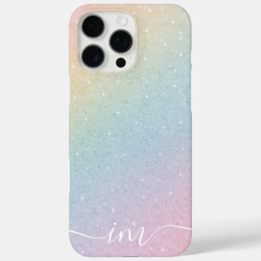 Modernes, abstraktes Design mit Gliter-Initialen u Case-Mate iPhone Hülle (Rückseite)