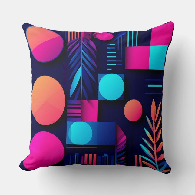 Modernes abstraktes Design mit lebhaften Farben Kissen (Vorderseite)
