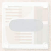 Modernes abstraktes Design mit sich überlappendem Glasuntersetzer (Rückseite)