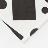 Modernes Abstraktes Design Rot Schwarz Fleecedecke (Ecke)