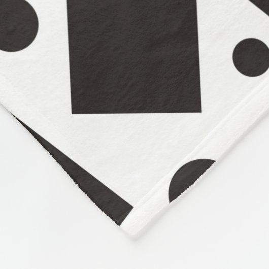 Modernes Abstraktes Design Rot Schwarz Fleecedecke (Ecke)