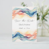 Modernes Abstraktes Design Save The Date (Stehend Vorderseite)
