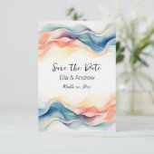 Modernes Abstraktes Design Save The Date (Stehend Vorderseite)