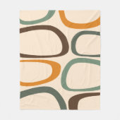 Modernes Abstraktes Design Tan Fleecedecke (Vorderseite)