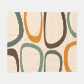 Modernes Abstraktes Design Tan Fleecedecke (Vorderseite (Horizontal))
