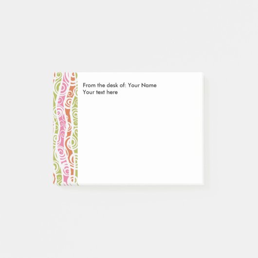 Modernes abstraktes Design vom Schreibtisch aus Post-it Klebezettel (Vorderseite)