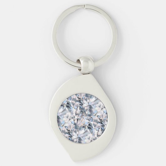 Modernes abstraktes Diamant-Fraktal Schlüsselanhänger (Vorderseite)