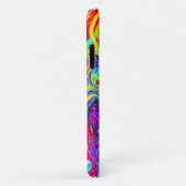 Modernes Abstraktes digitales Fluid Case-Mate iPhone Hülle (Hinten/Rechts)