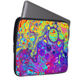 Modernes Abstraktes digitales Fluid Laptopschutzhülle (Vorne Rechts)