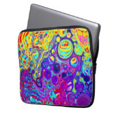 Modernes Abstraktes digitales Fluid Laptopschutzhülle (Vorderseite Links)