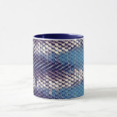 Modernes abstraktes Digitalmuster-Design 1231 Tasse (Zentrum)