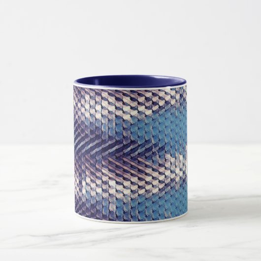 Modernes abstraktes Digitalmuster-Design 1231 Tasse (Zentrum)