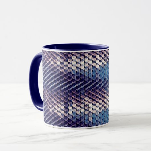 Modernes abstraktes Digitalmuster-Design 1231 Tasse (Vorderseite Links)