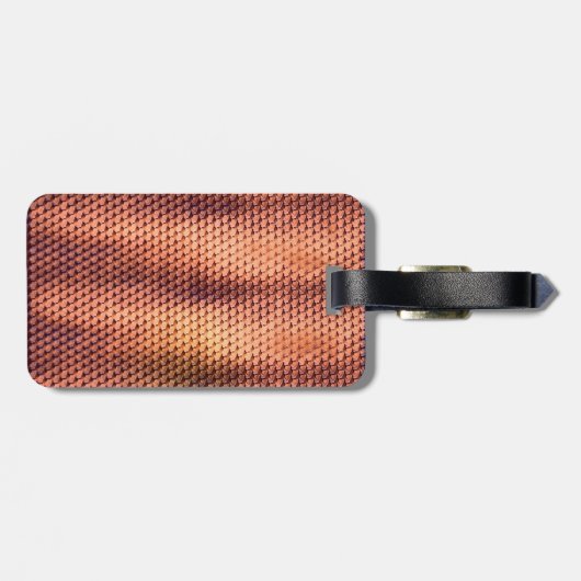 Modernes abstraktes Digitalmuster-Design 1232 Gepäckanhänger (Rückseite horizontal)