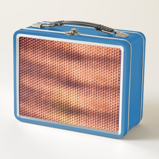 Modernes abstraktes Digitalmuster-Design 1232 Metall Brotdose (Vorderseite)