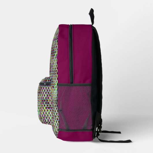 Modernes abstraktes Digitalmuster-Design 1233 Bedruckter Rucksack (Rechts)