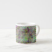 Modernes abstraktes Digitalmuster-Design 1233 Espressotasse (Vorderseite Rechts)