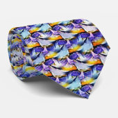 Modernes abstraktes Digitalmuster-Design 1234 Krawatte (Gerollt)