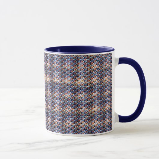 Modernes abstraktes Digitalmuster-Design 1235 Tasse (Rechts)