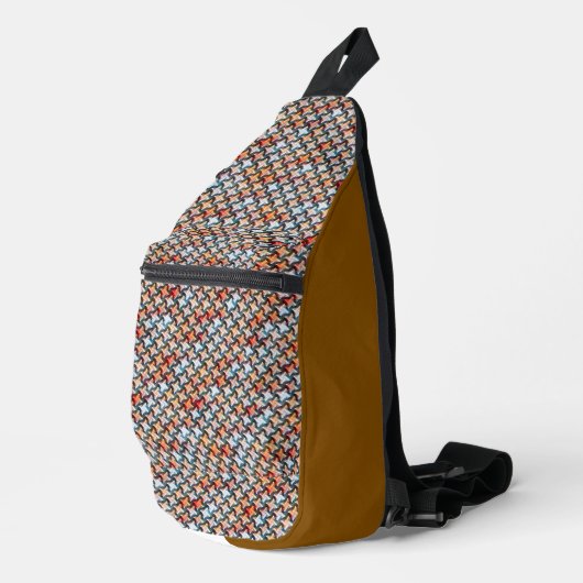 Modernes abstraktes Digitalmuster-Design 1248 Crossbody Bag (Rechte Ecke)