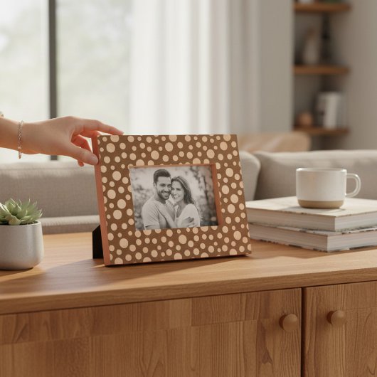 Modernes Abstraktes Dot-Muster Geätzte Rahmen