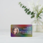 Modernes, Abstraktes Dunkles Rainbow Gradient Cust Visitenkarte (Stehend Vorderseite)
