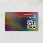 Modernes, Abstraktes Dunkles Rainbow Gradient Cust Visitenkarte (Rückseite)