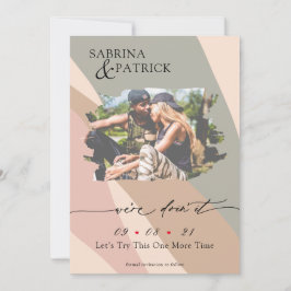 Modernes Abstraktes Dusty Rose Sage Green Foto Save The Date