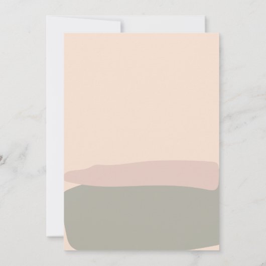 Modernes Abstraktes Dusty Rose Sage Green Foto Save The Date (Rückseite)
