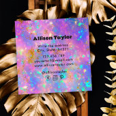 Modernes Abstraktes Edelstein-Add-Logo Quadratische Visitenkarte