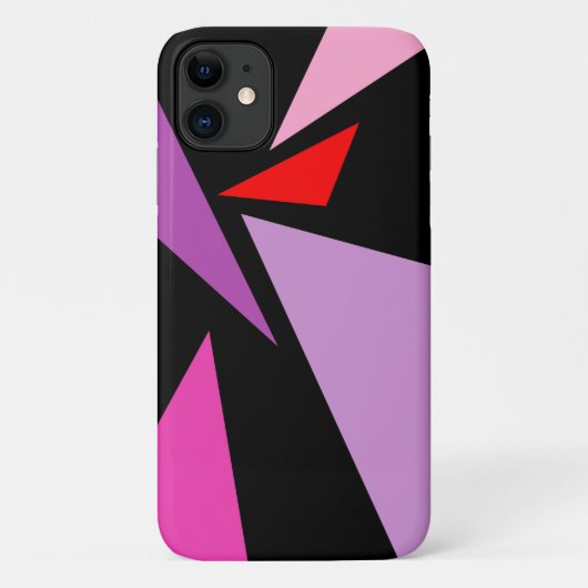 Modernes Abstraktes, einfaches geometrisches Rosa Case-Mate iPhone Hülle (Rückseite)