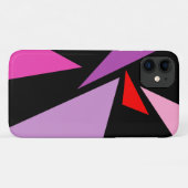 Modernes Abstraktes, einfaches geometrisches Rosa Case-Mate iPhone Hülle (Rückseite (Horizontal))