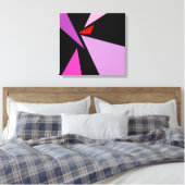 Modernes Abstraktes, einfaches geometrisches Rosa Leinwanddruck (Insitu (Schlafzimmer))