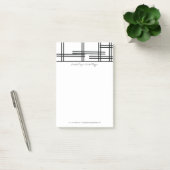 Modernes abstraktes einfarbiges Schwarzweiss Post-it Klebezettel (Büro)