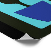 Modernes Abstraktes Elegant für tiefgründige Gedan Poster (Ecke)