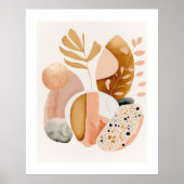 Modernes Abstraktes Elegantes Minimalistisches Ros Poster (Vorne)