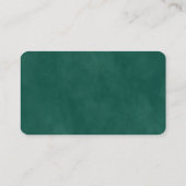 Modernes Abstraktes Emerald Green Wedding Registry Begleitkarte (Rückseite)