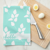 Modernes Abstraktes Eukalyptus-Branchentyp| Geschirrtuch (Viertel Falte)